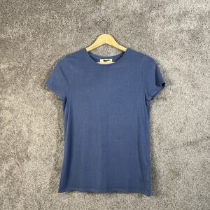 Madewell Slim Shrunken Tee Women’s Small Washed Blue Cotton T-Shirt Fitted